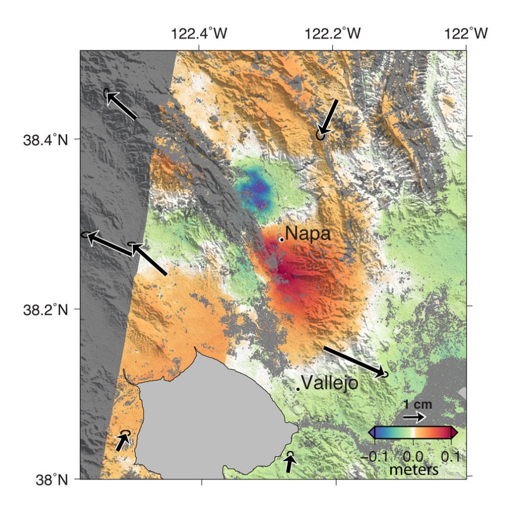 image showing Napa Quake Ground Deformation