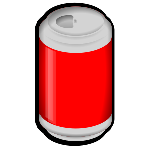 drawing of a red soda can