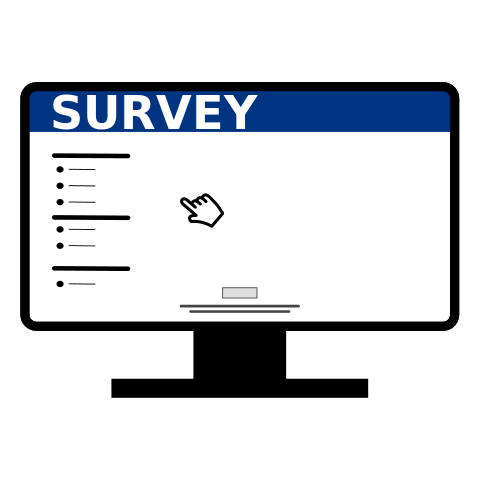 image showing a computer screen with a generic survey on it